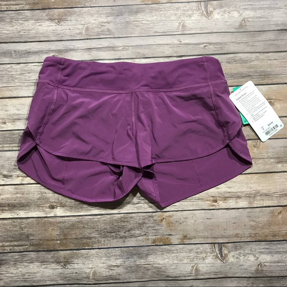 Lululemon Speed Short 8 NWT Purple